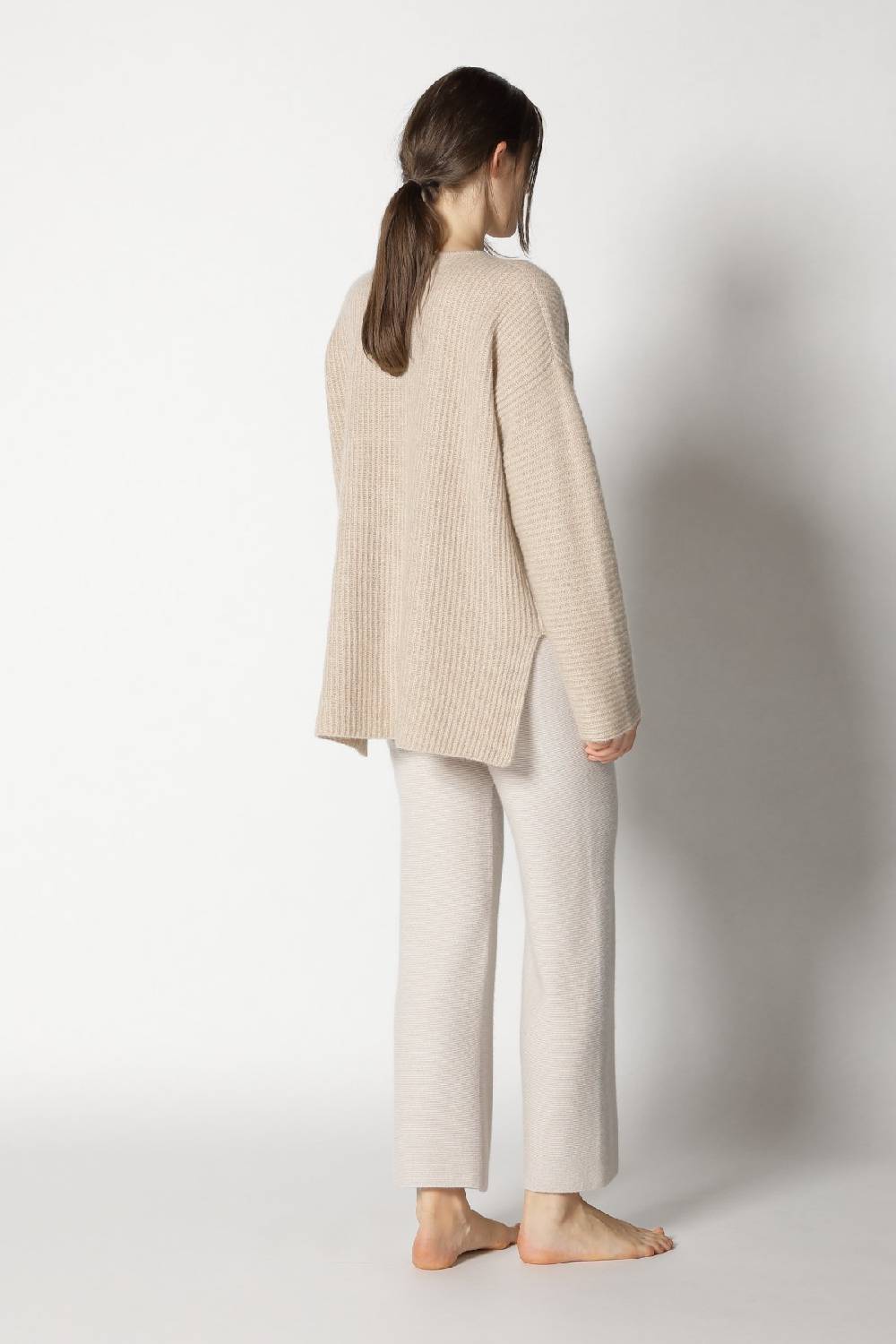 Sminfinity fluffy rib jumper + garter cropped pants Günstiger Verkauf