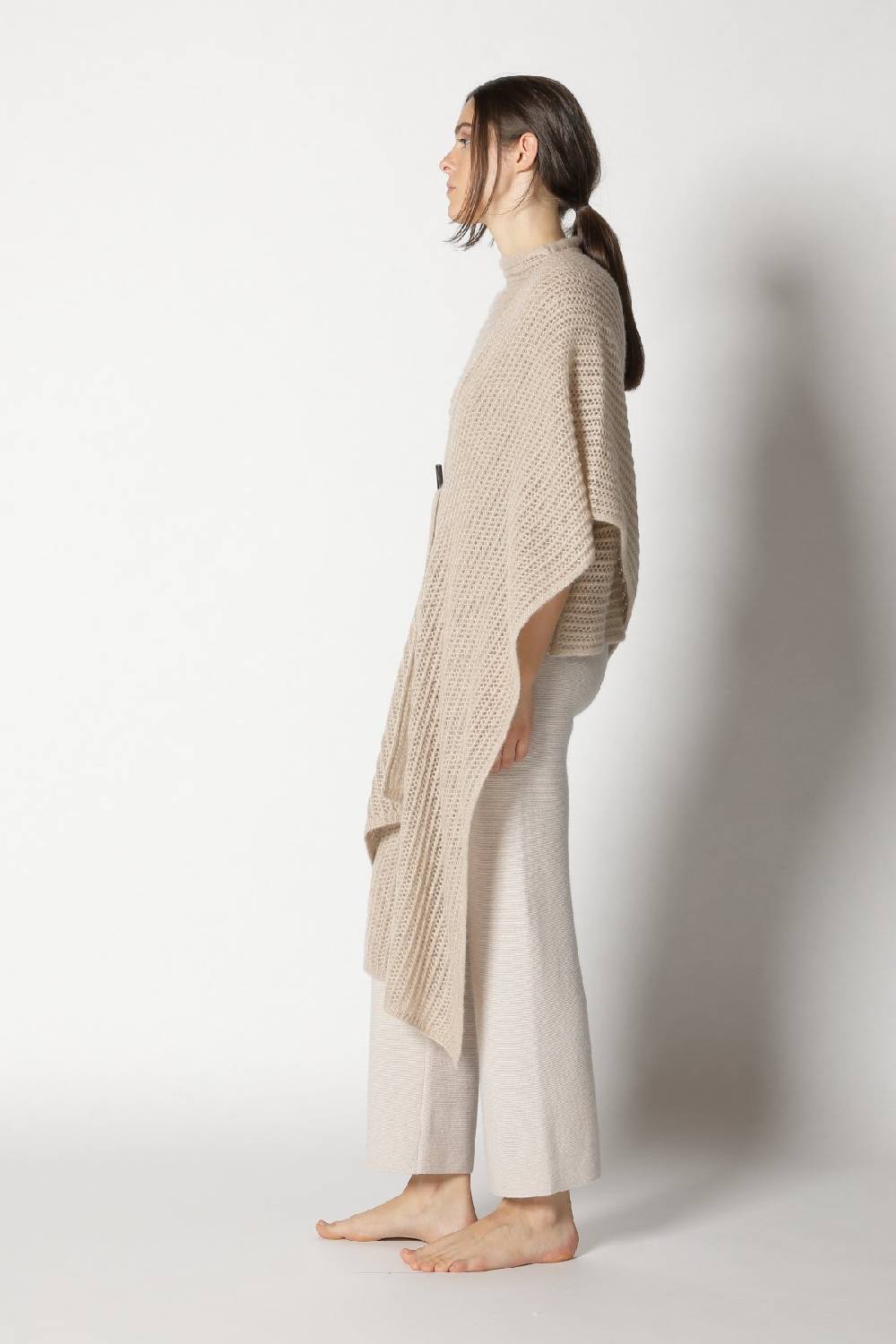 Sminfinity fluffy airy mockneck + fluffy airy plaid + garter cropped pants Fabrikverkauf