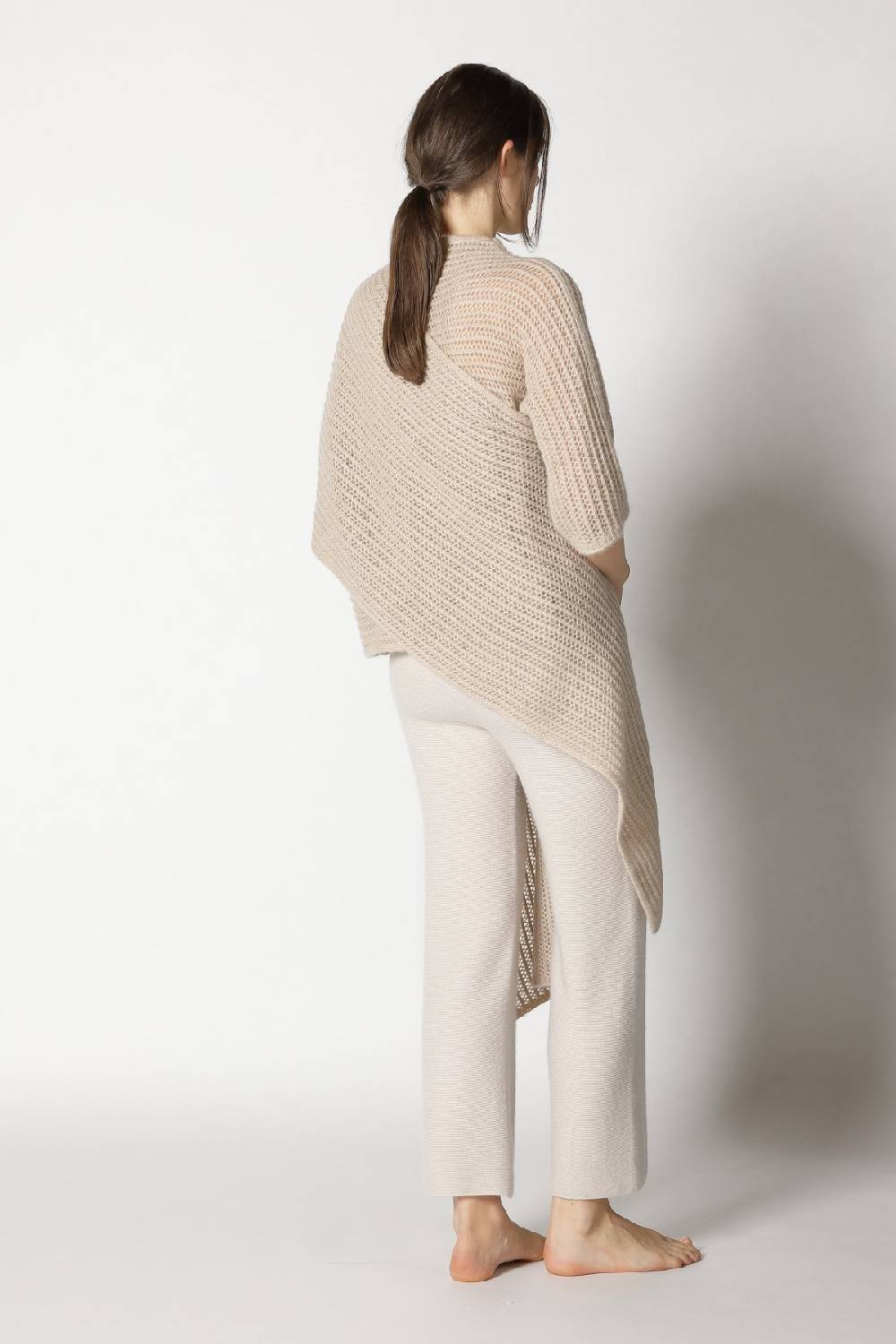 Sminfinity fluffy airy mockneck + fluffy airy plaid + garter cropped pants Fabrikverkauf
