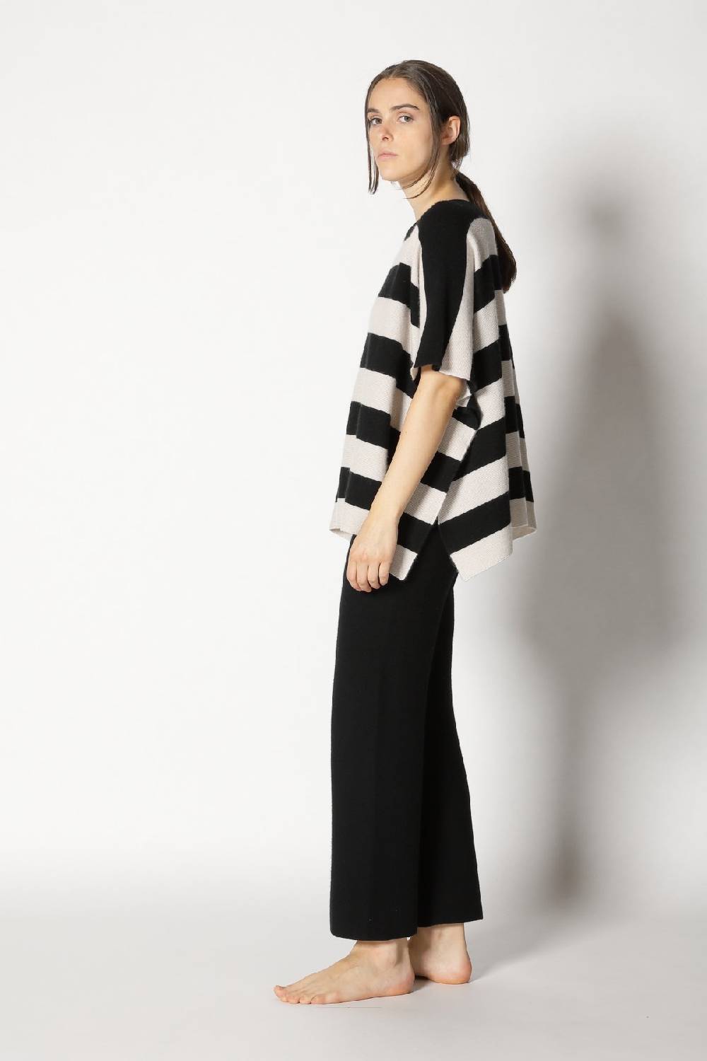 Sminfinity garter stripe cape top + garter cropped pants Limitierter Zeitrabatt