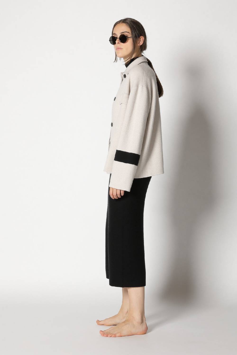 Sminfinity doubleface striped shirtjacket + garter maxi dress Fabrik Onlineshop