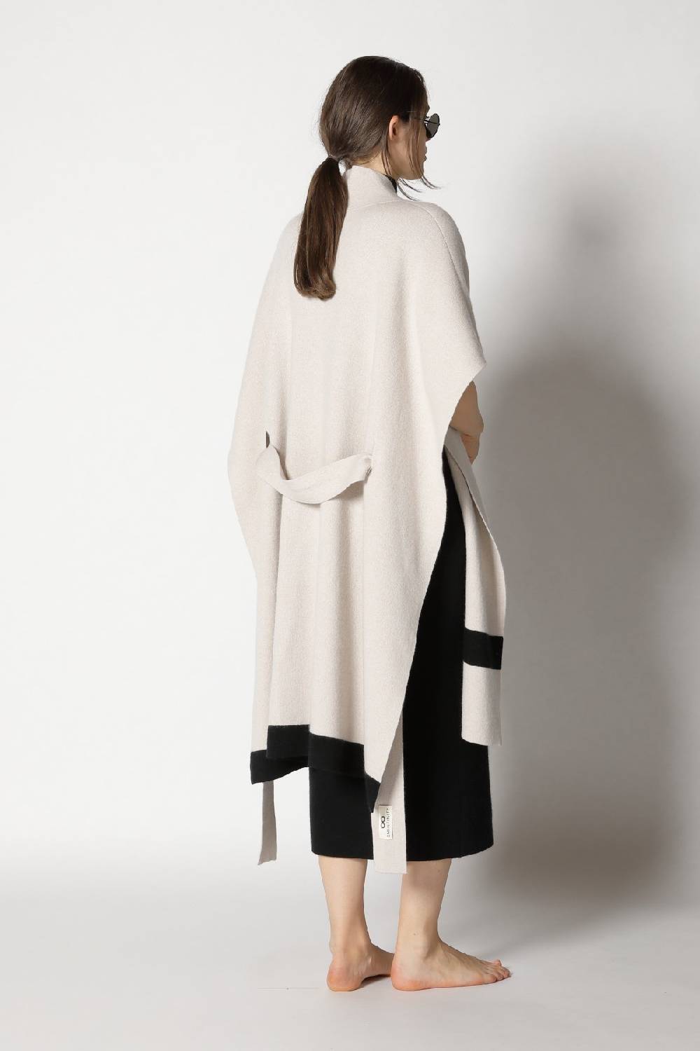 Sminfinity doubleface striped capecoat + garter maxi dress Sonderangebot
