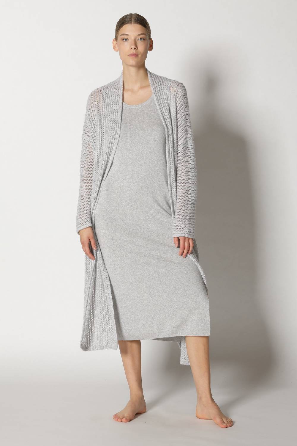 Sminfinity blurry airy coat + comfy maxi tank dress Black Friday