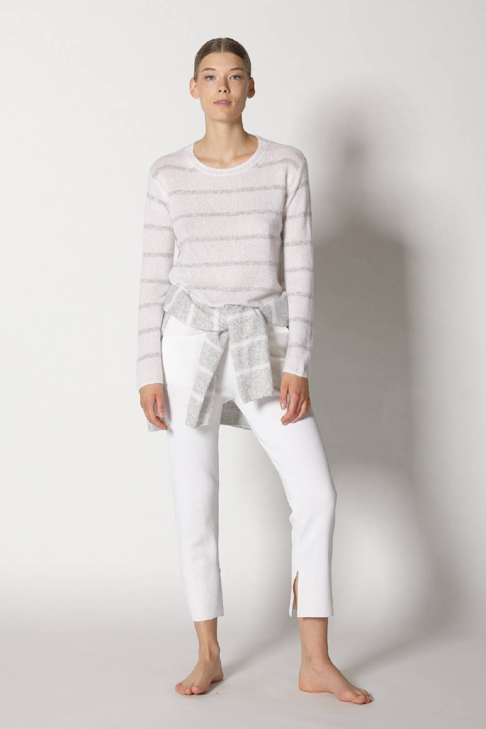 Sminfinity blurry stripe crewneck + silky cropped pants Osterangebot