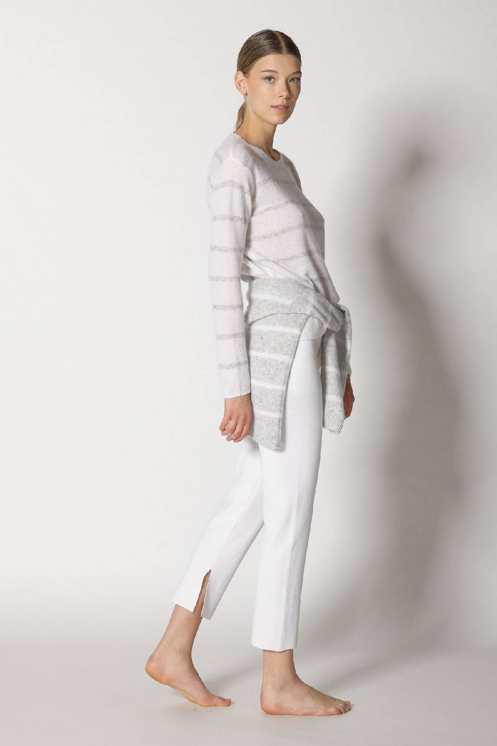 Sminfinity blurry stripe crewneck + silky cropped pants Osterangebot