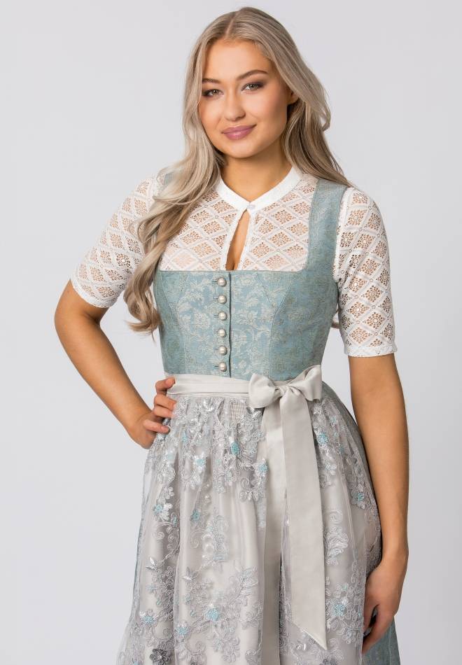 Stockerpoint Dirndl Camilla rauchblau 32 Flash Sale