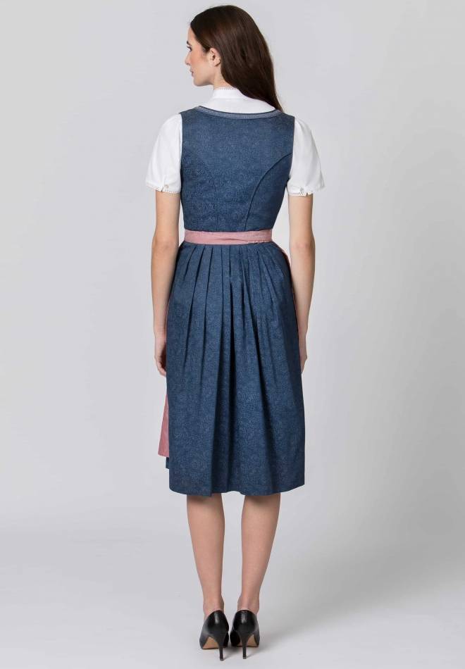 Stockerpoint Dirndl Roseline blau-altrosa 30 Exklusive Angebote