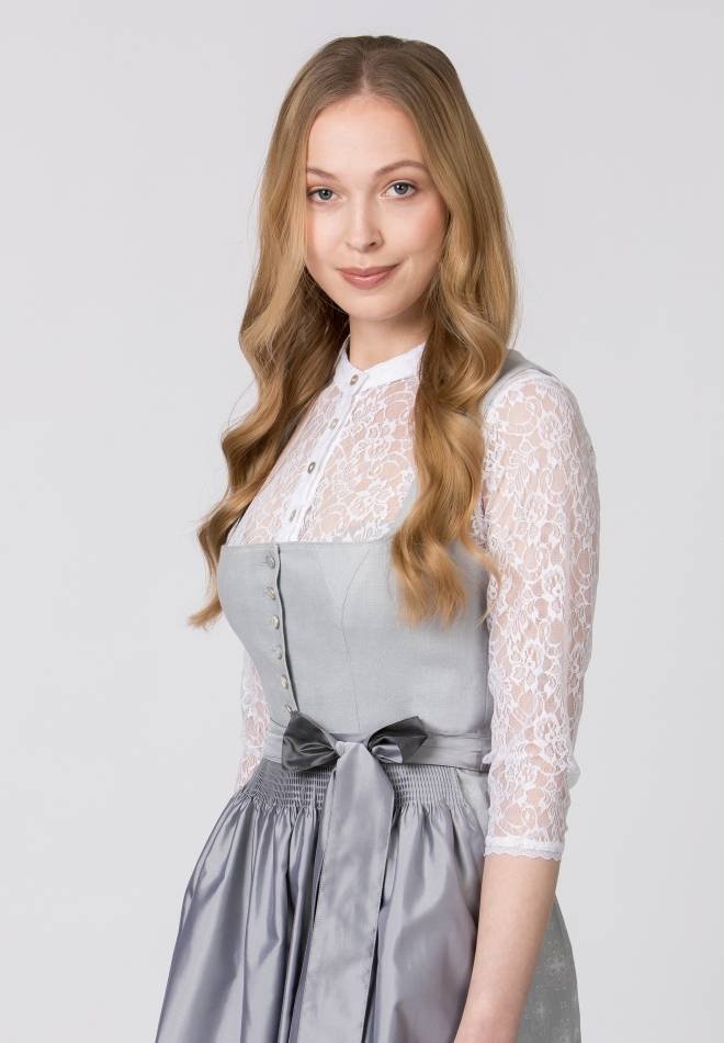Stockerpoint Dirndl Audrey hellgrau 34 Super Sparpreis