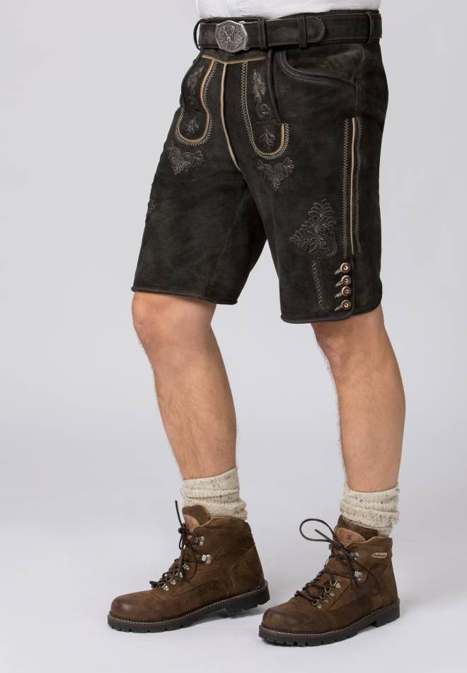 Stockerpoint Lederhose Bertl graphit gespeckt 44 Sonderangebot
