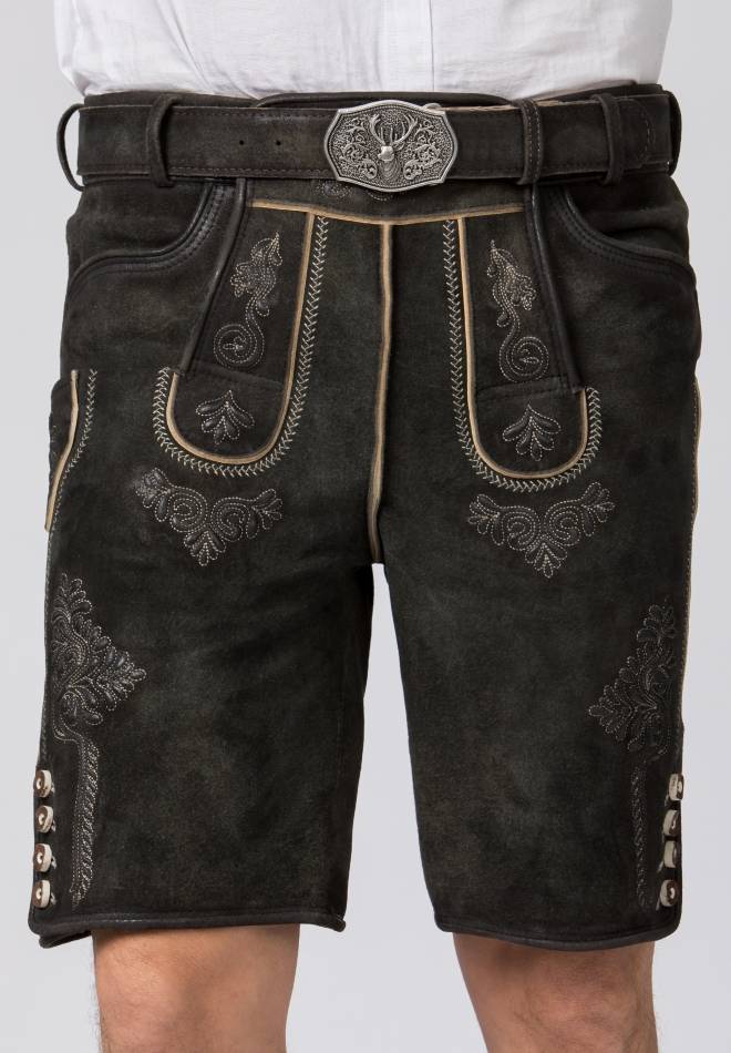 Stockerpoint Lederhose Bertl graphit gespeckt 44 Sonderangebot