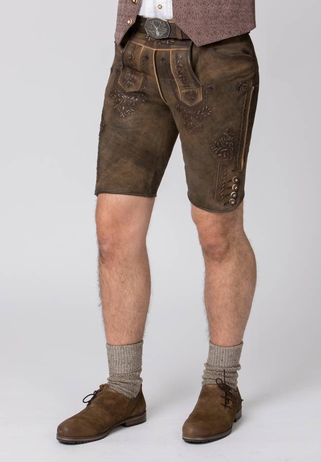 Stockerpoint Lederhose Artur muskat gespeckt 44 Vatertagsangebot