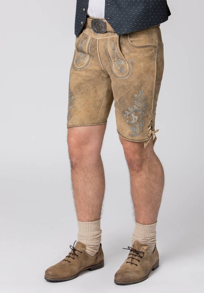 Stockerpoint Lederhose Girgl senf gespeckt-grau 44 Online Outlet