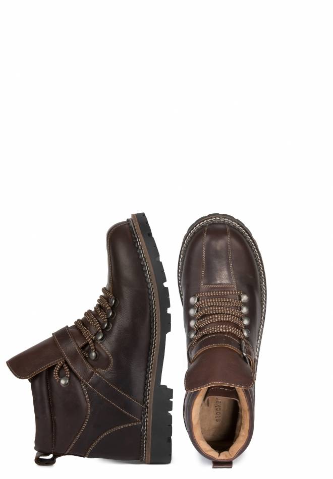Stockerpoint Trachtenstiefel Tiago dunkelbraun gespeck 40 im Angebot