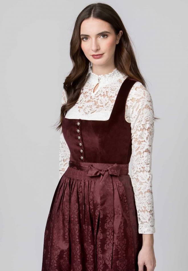 Stockerpoint Dirndl Viktoria bordeaux 32 Valentinstagsangebot