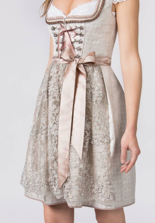 Stockerpoint Dirndl Evianne taupe 32 Online Outlet