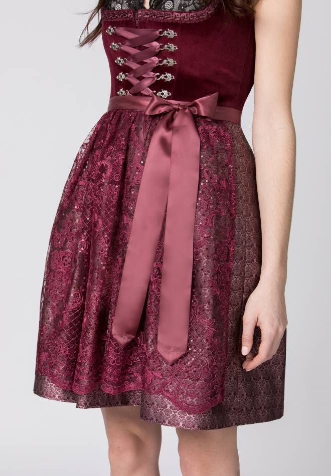 Stockerpoint Dirndl Loredana rot 30 Tiefpreis