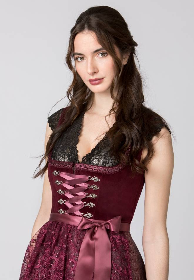 Stockerpoint Dirndl Loredana rot 30 Tiefpreis