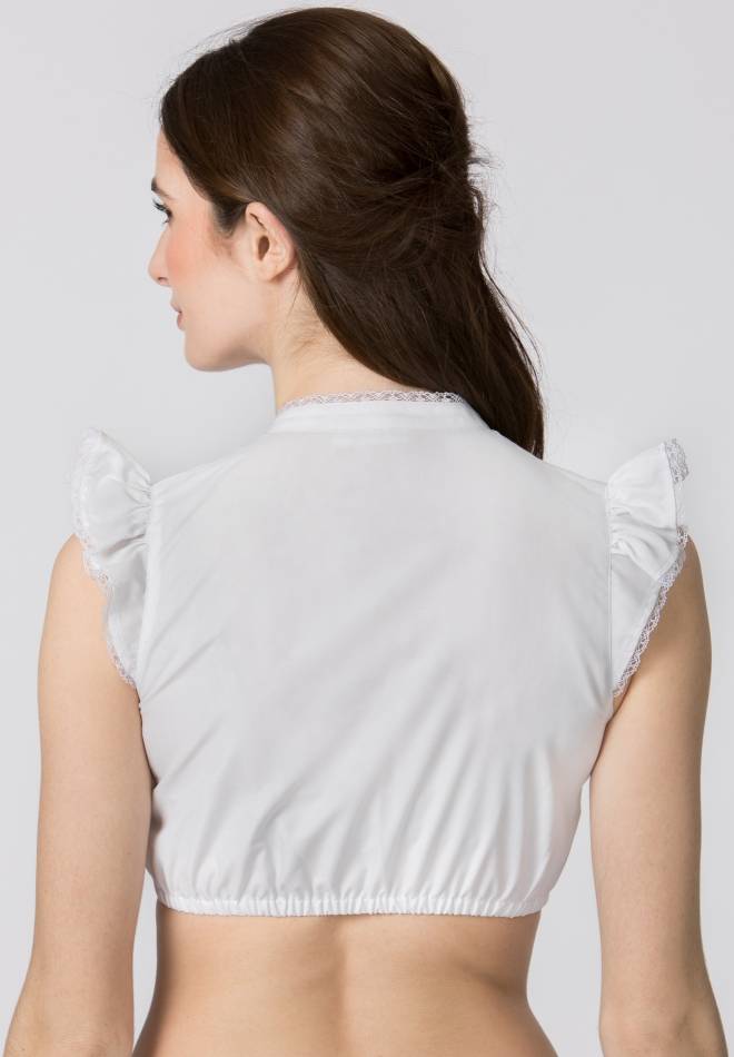 Stockerpoint Dirndlbluse Satine weiss 30 Saisonschlussverkauf