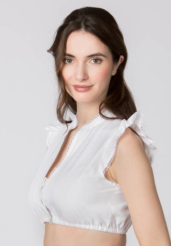 Stockerpoint Dirndlbluse Satine weiss 30 Saisonschlussverkauf