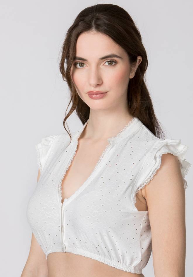 Stockerpoint Dirndlbluse Oriana weiss 32 Muttertagsangebot