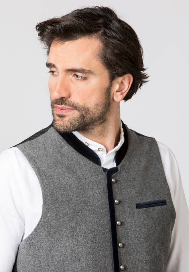 Stockerpoint Weste Alonso grau-nachtblau 46 Riesige Rabatte