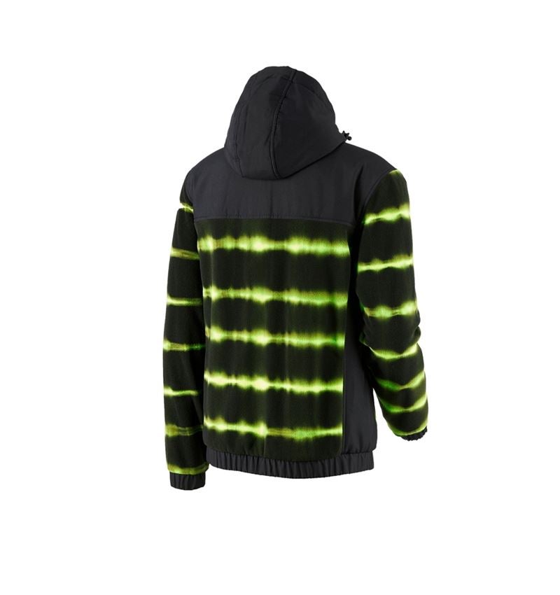 Strauss Hybrid Kapuzenfleecejacke tie-dye e.s.motion ten