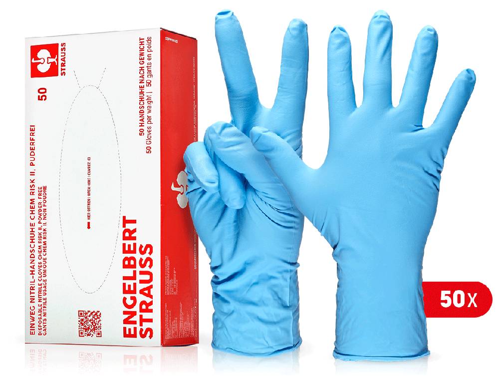 Strauss Einweg Nitril-Handschuhe Chem Risk II,puderfrei Exklusive Angebote