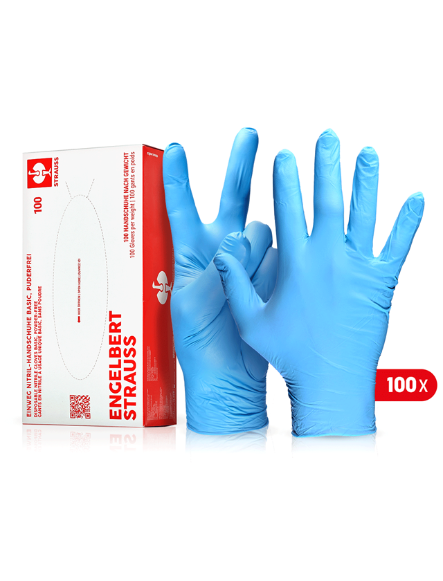 Strauss Einweg Nitril-Handschuhe Basic, puderfrei zollfrei