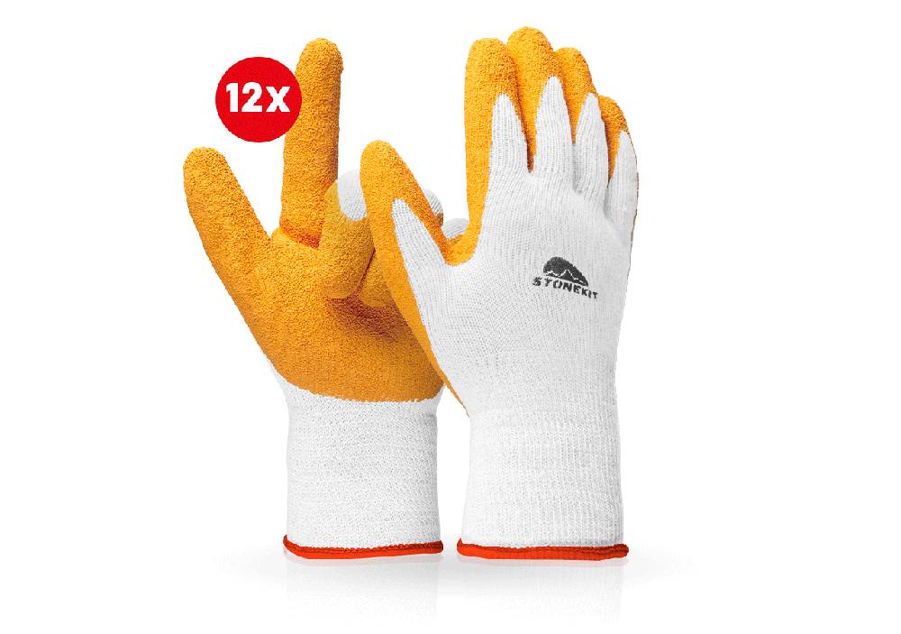 Strauss Latex-Strickhandschuhe Eco-Grip II, 12er Pack