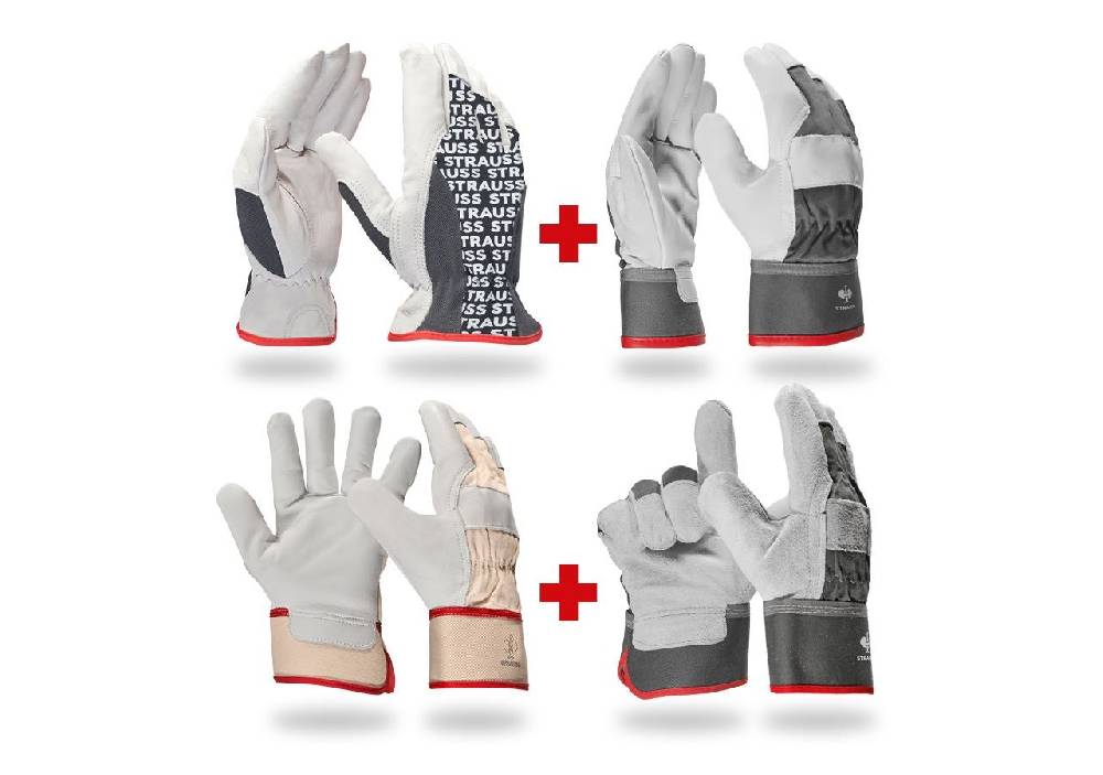 Strauss Handschuh- Profi Set Leder