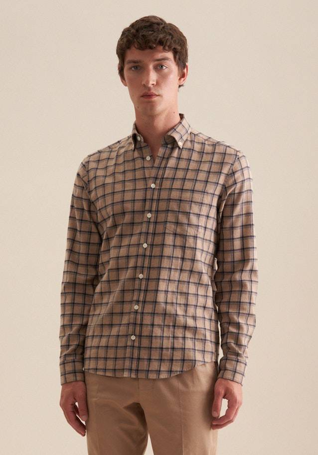 Studio Seidensticker Flanell Casual Hemd in Regular mit Button-Down-Kragen Tiefpreis