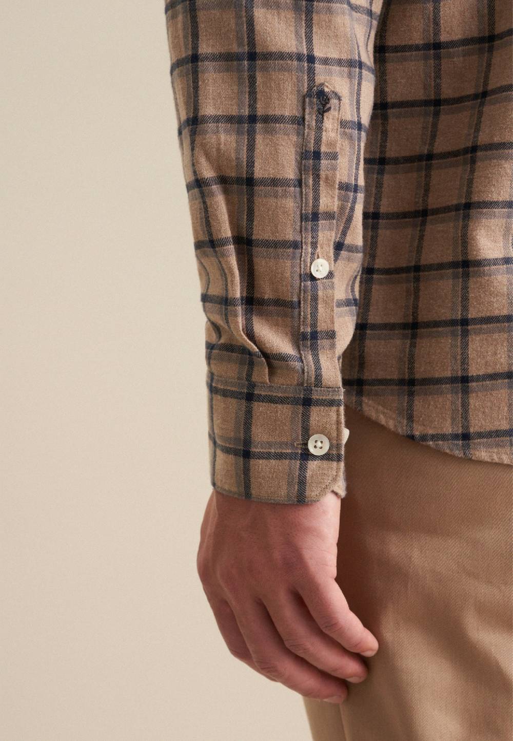 Studio Seidensticker Flanell Casual Hemd in Regular mit Button-Down-Kragen Tiefpreis