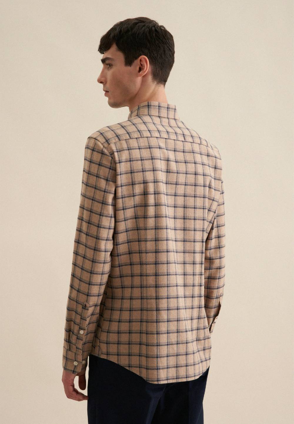 Studio Seidensticker Flanell Casual Hemd in Slim mit Button-Down-Kragen Kostenlose Rückgabe