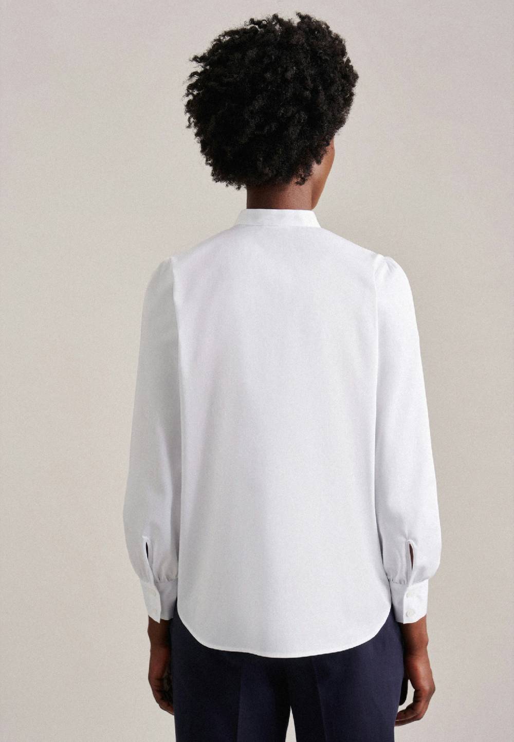 Studio Seidensticker Satin Stehkragenbluse Begrenztes Angebot