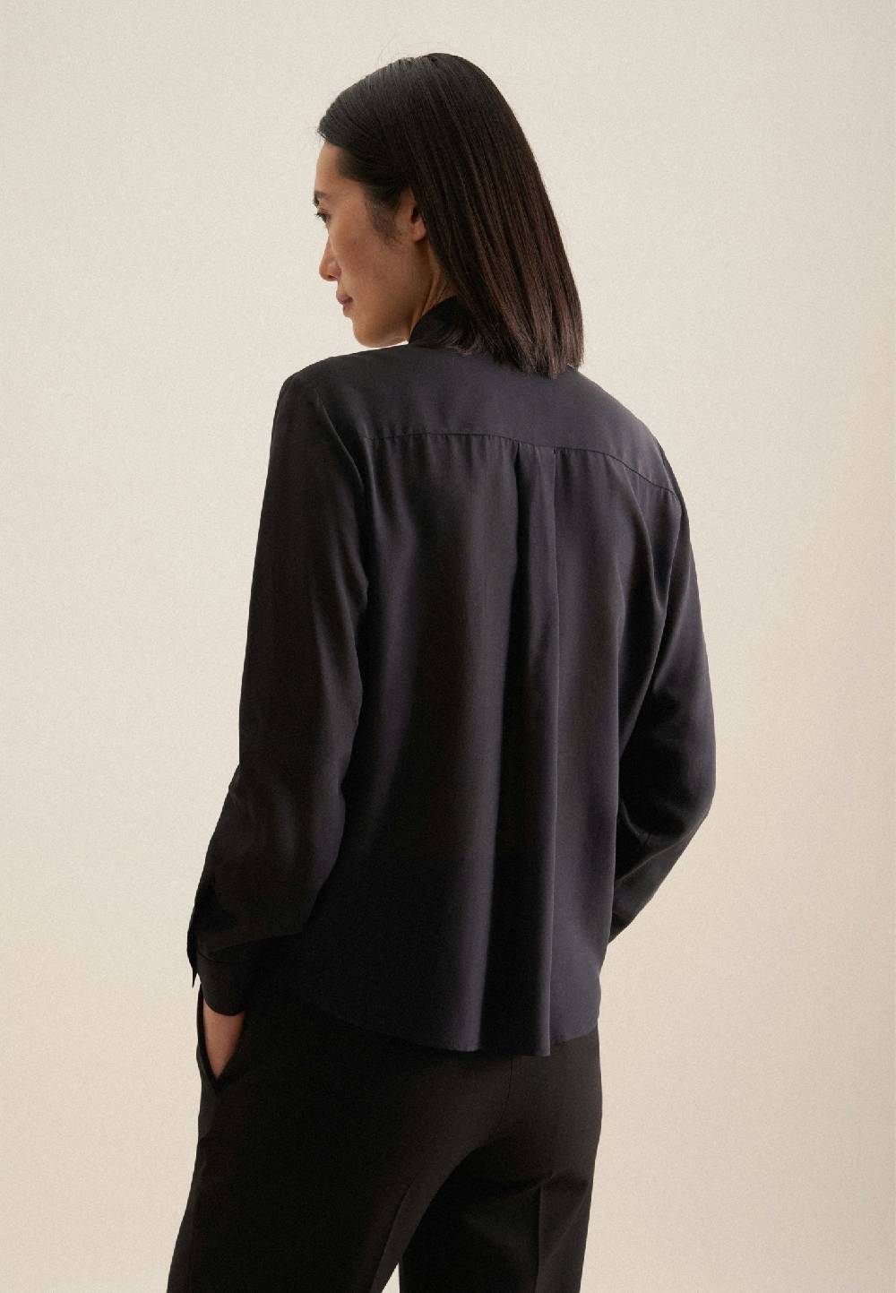 Studio Seidensticker Krepp Rüschenbluse Black Friday Preise