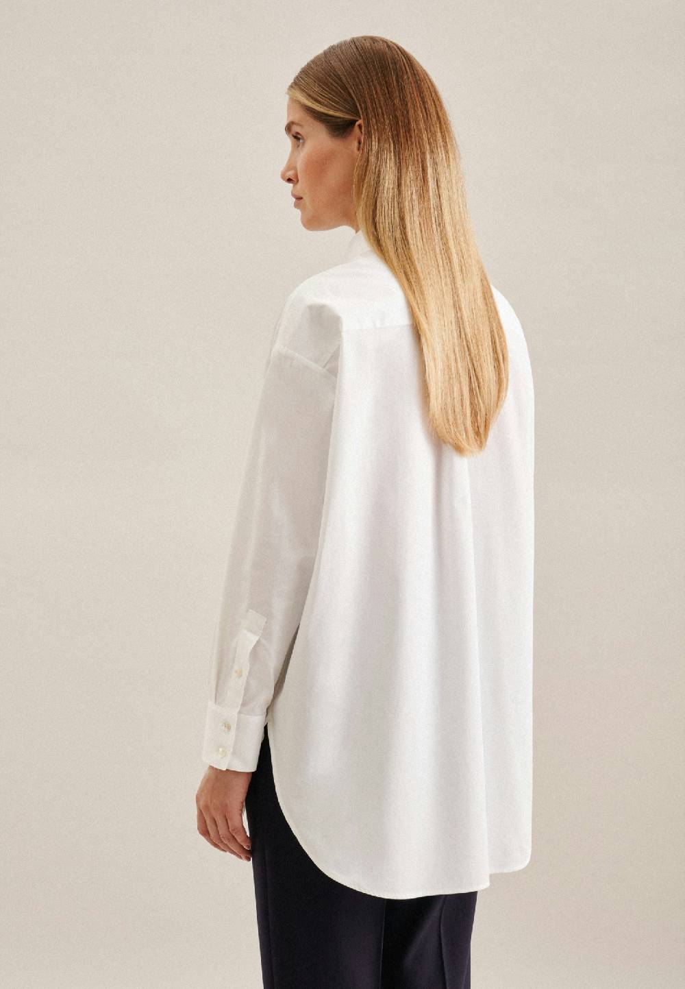 Studio Seidensticker Twill Longbluse Kostenlose Rückgabe
