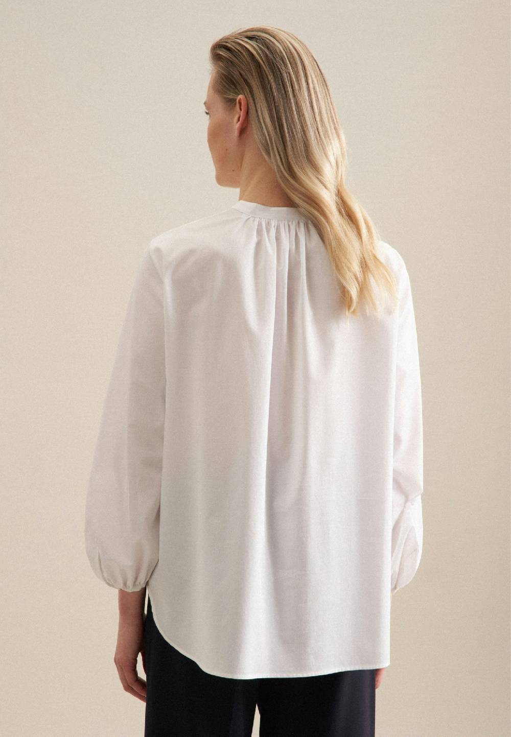 Studio Seidensticker Twill Stehkragenbluse Bis zu 60% Rabatt
