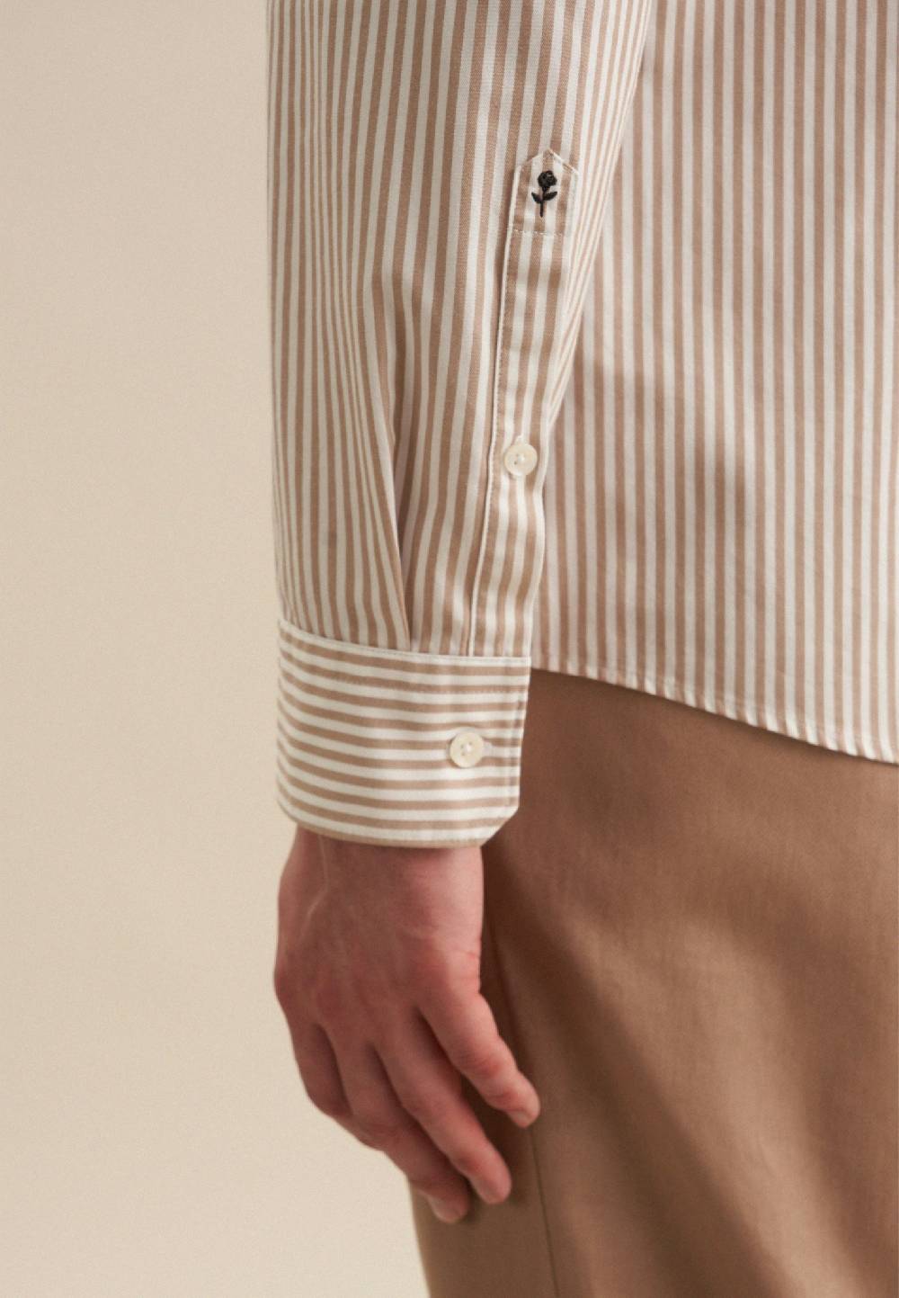 Studio Seidensticker Twill Casual Hemd in Slim mit Button-Down-Kragen Kostenloser Versand international