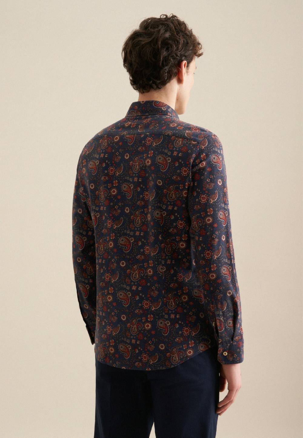 Studio Seidensticker Flanell Casual Hemd in Slim mit Kentkragen Black Friday Preise
