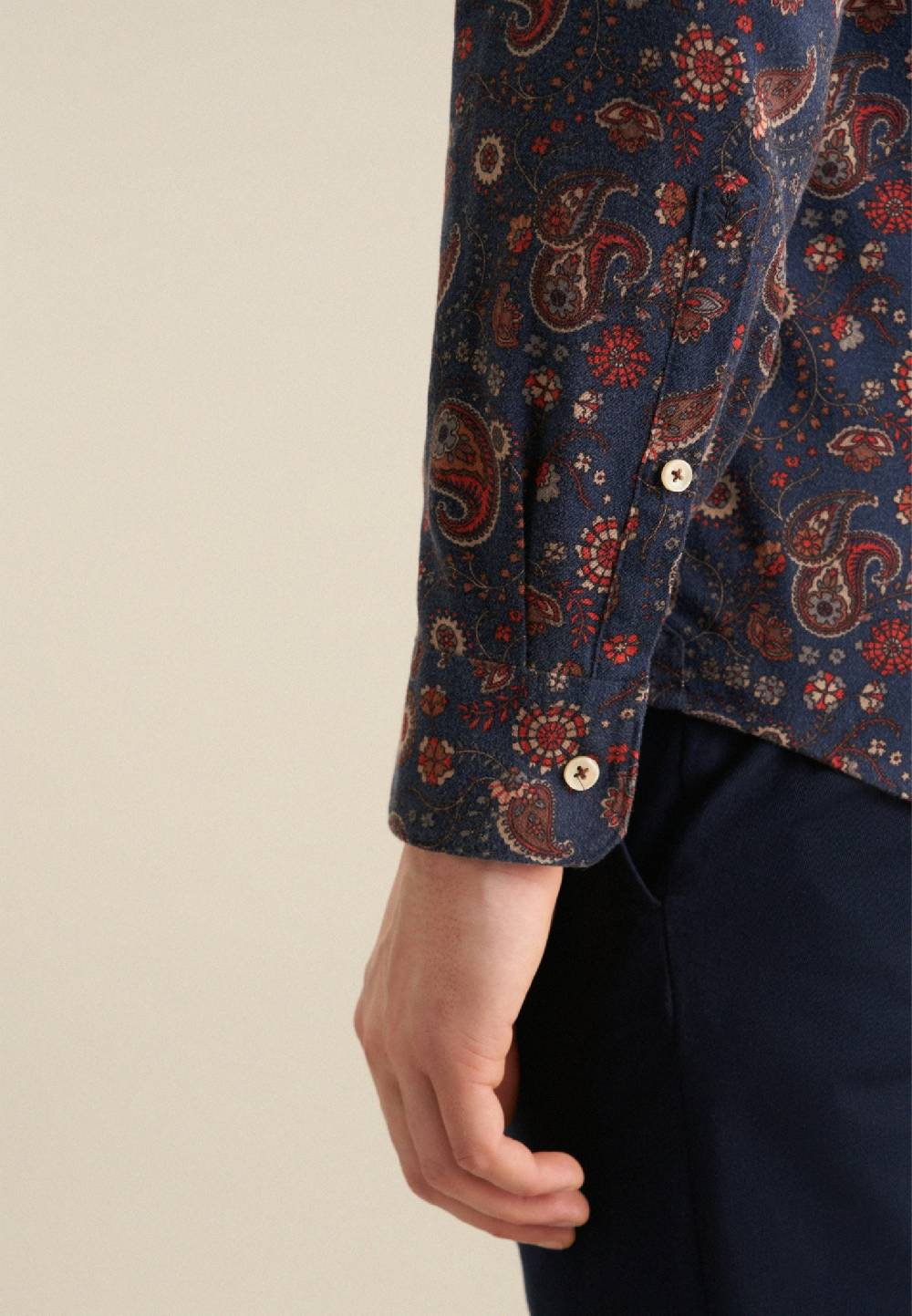 Studio Seidensticker Flanell Casual Hemd in Slim mit Kentkragen Black Friday Preise