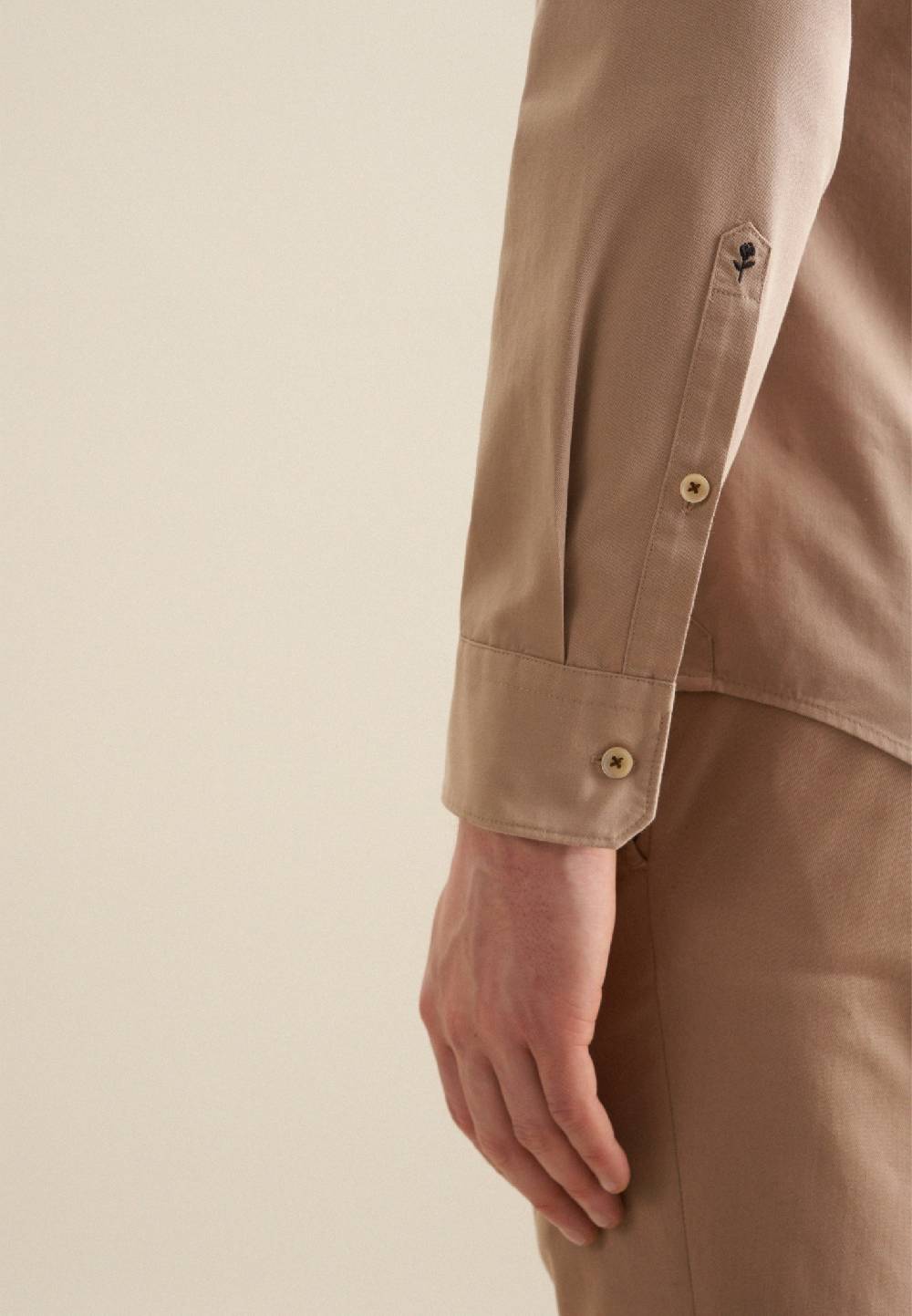 Studio Seidensticker Twill Casual Hemd in Slim mit Kentkragen Günstiger Verkauf