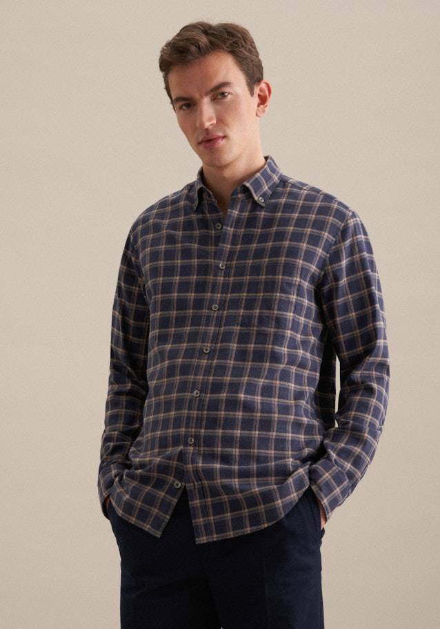 Studio Seidensticker Flanell Casual Hemd in Regular mit Button-Down-Kragen Fabrikpreis