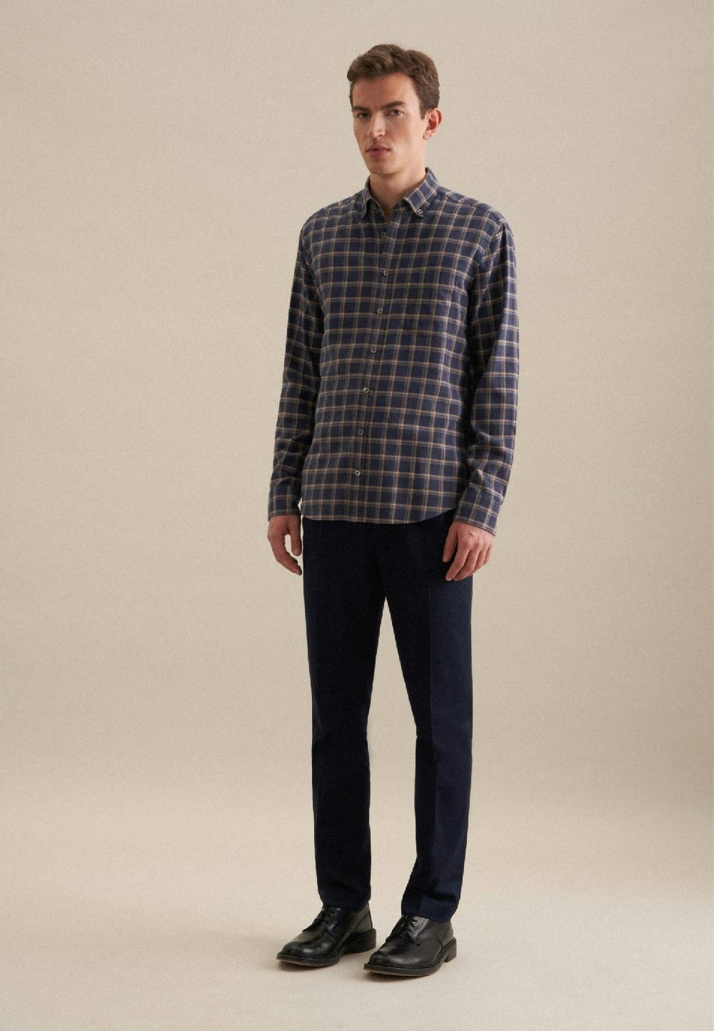 Studio Seidensticker Flanell Casual Hemd in Regular mit Button-Down-Kragen Fabrikpreis