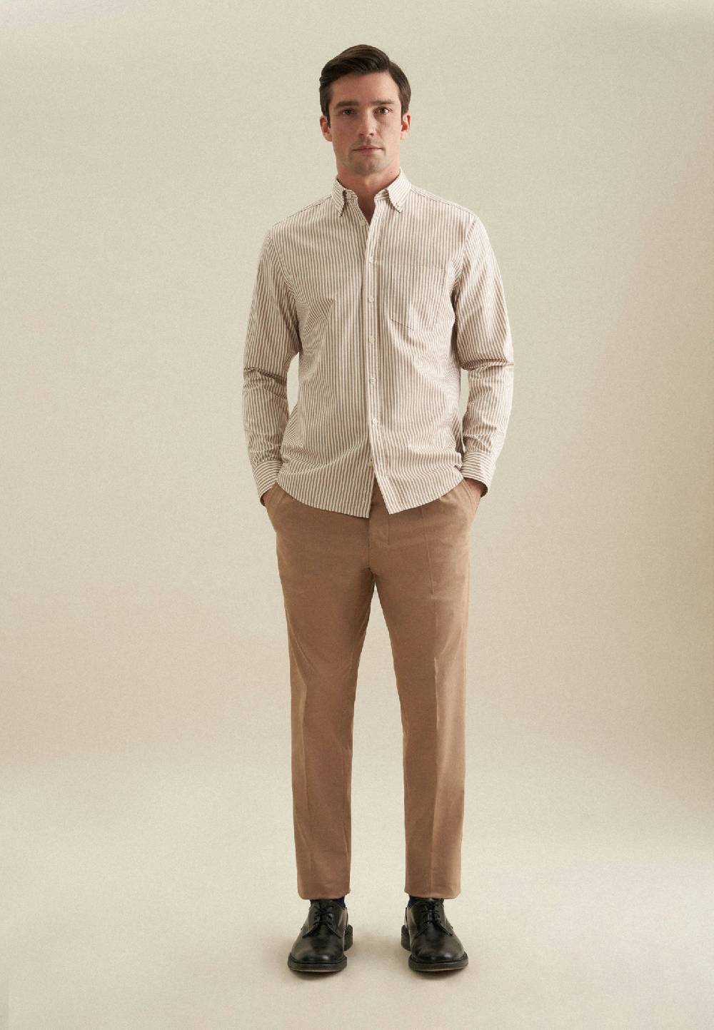 Studio Seidensticker Twill Casual Hemd in Regular mit Button-Down-Kragen Sonderangebot