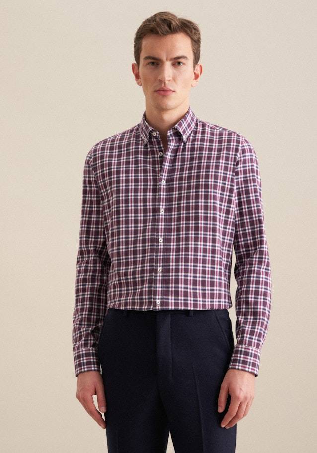 Studio Seidensticker Flanell Flanellhemd in Slim mit Button-Down-Kragen Online Outlet