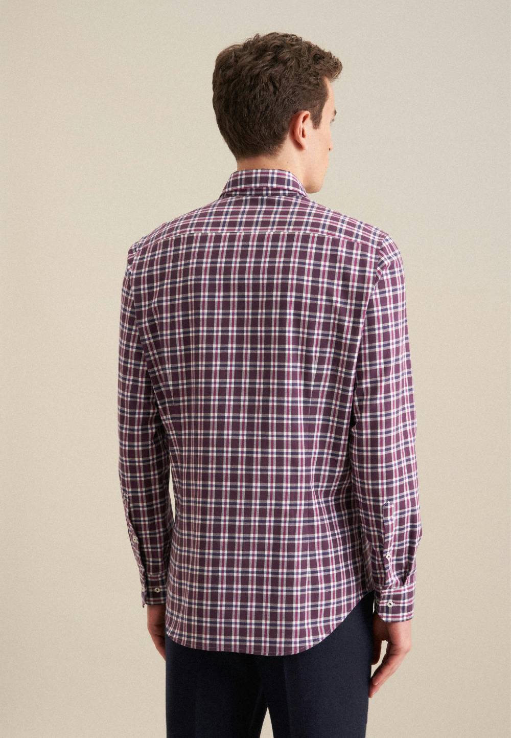 Studio Seidensticker Flanell Flanellhemd in Slim mit Button-Down-Kragen Online Outlet