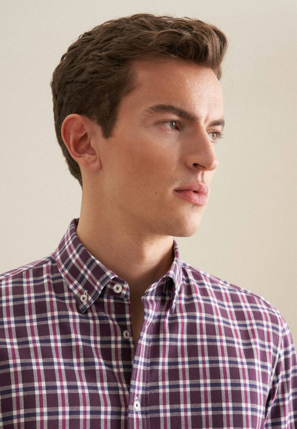 Studio Seidensticker Flanell Flanellhemd in Slim mit Button-Down-Kragen Online Outlet
