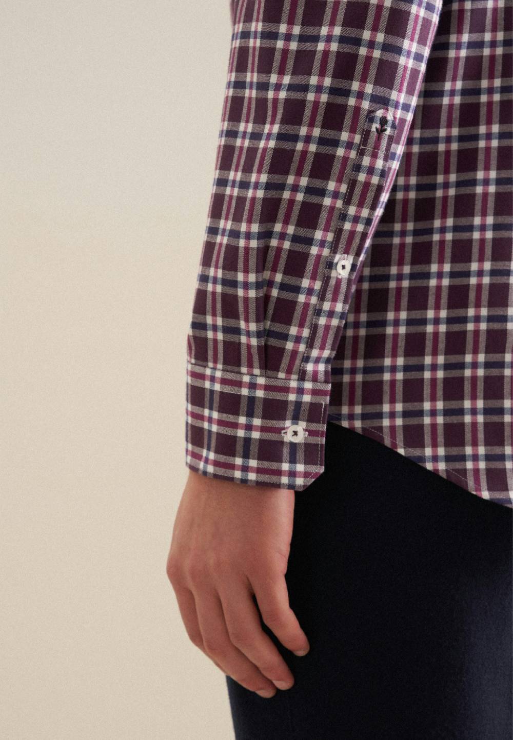 Studio Seidensticker Flanell Flanellhemd in Slim mit Button-Down-Kragen Online Outlet