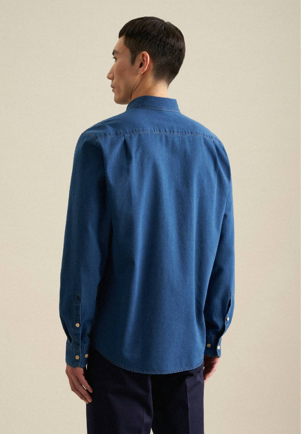 Studio Seidensticker Denim Casual Hemd in Regular mit Button-Down-Kragen Vierteljährliche Förderung