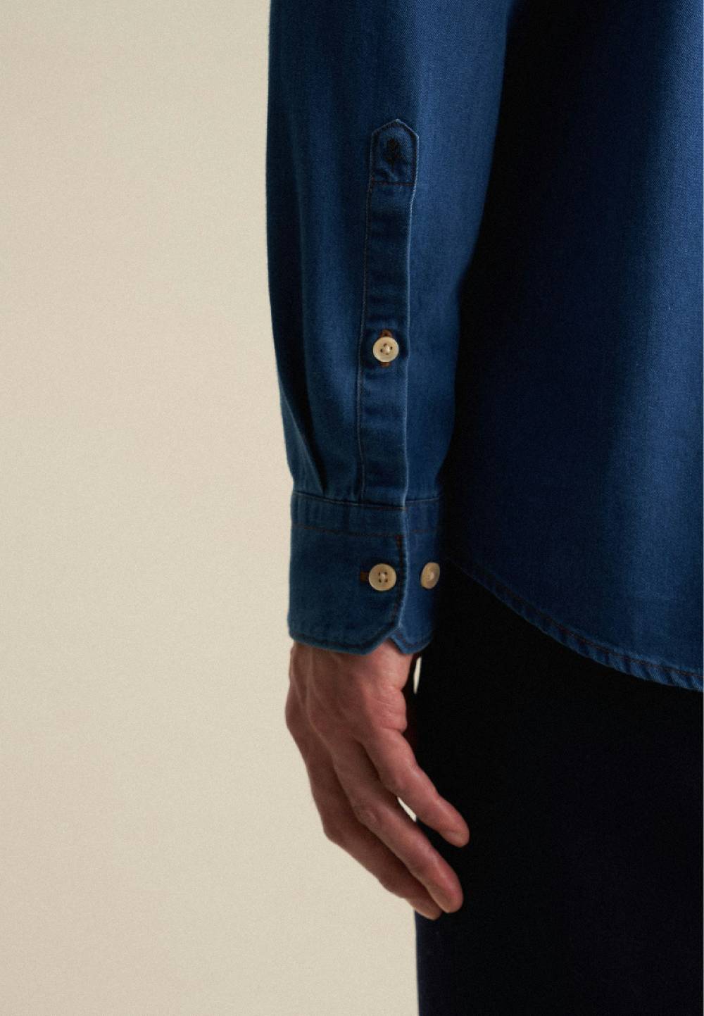 Studio Seidensticker Denim Casual Hemd in Regular mit Button-Down-Kragen Vierteljährliche Förderung